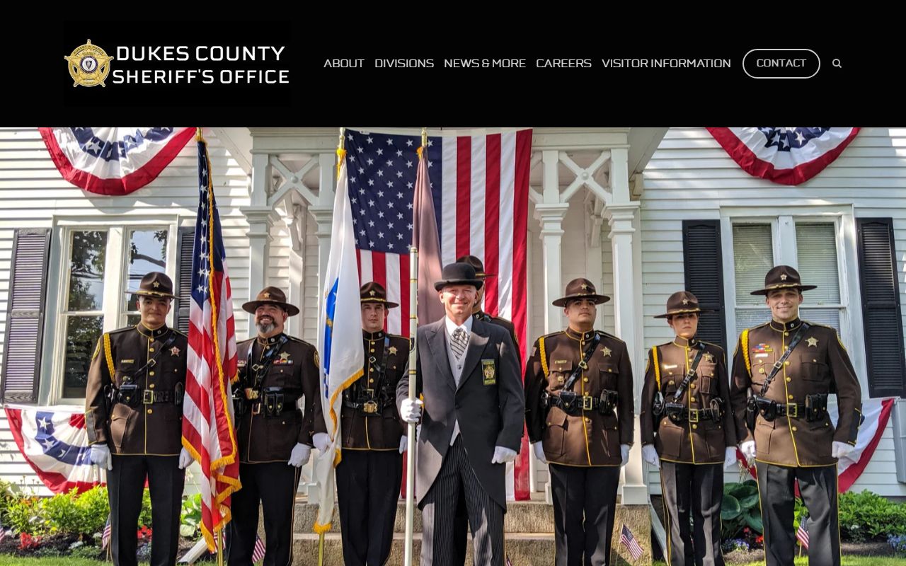 Dukes County inmate population information on the Sheriff's Office homepage