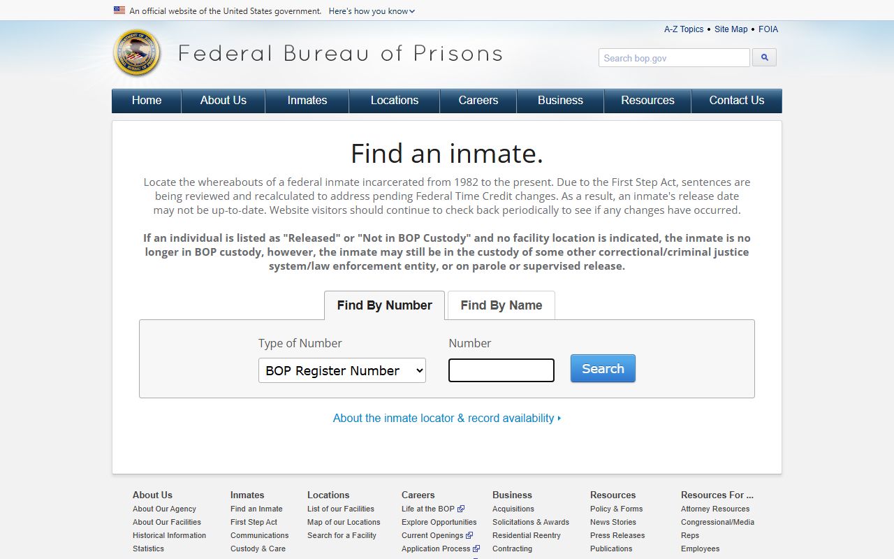 Federal BOP locator fallback for Dukes County inmate records when custody is federal