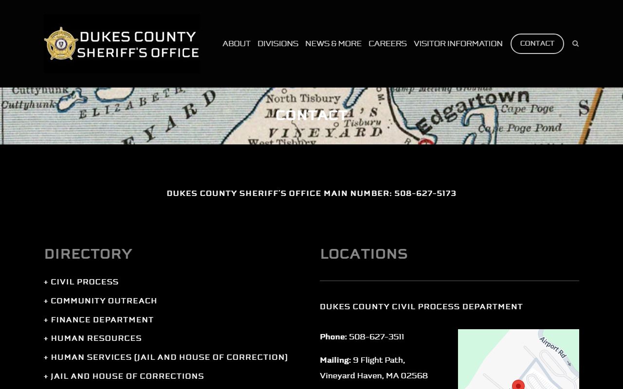 Dukes County jail mugshots sheriff directory and records contacts
